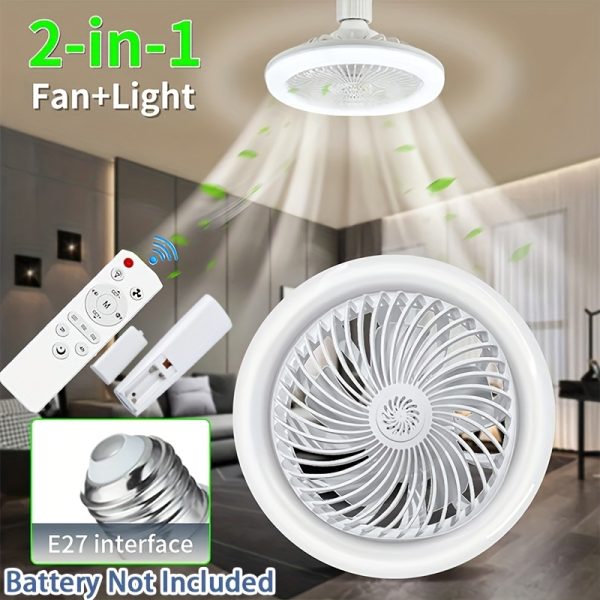 XBATE LED Smart Fan Light, 3 Speed, LED Dimming, 3 Colors, 17 modes, Invisible Bladeless, Flush Mount, LED Dimmable, Remote Control, E27, Modern and Simple, with Low Profile Ceiling Fan Light, for Living Room, Bedroom, Restaurant, Office
