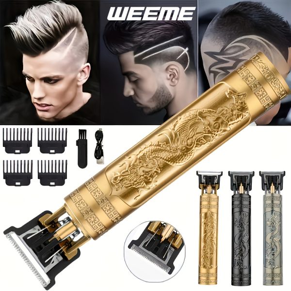 V-Vimika Electric Hair Clipper for Men, USB Rechargeable Cordless Trimmer, Beard Grooming and Haircut Tool, Personal Grooming Styling Kit, Ideal Gift for Father'S Day, New Year, Valentine's, Fits Personal Use or Barbershop