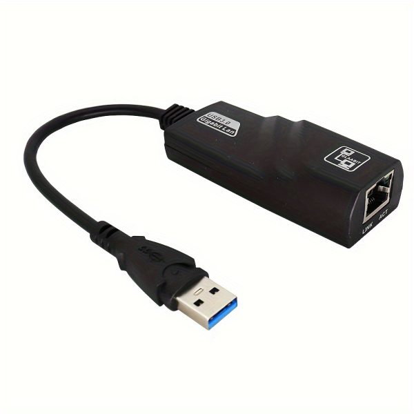 1000Mbps/100Mbps USB 3.0 Ethernet Adapter, RJ45 Network Card for PC/Laptop, Smartthings Compatible, USB Powered, Operating Voltage ≤36V