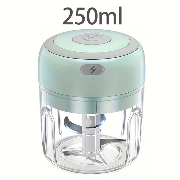 USB Rechargeable Mini Food Chopper, Portable Electric Vegetable Dicer, 250ml Capacity, Wireless Food Processor, with One-Touch Operation, for Garlic, Fruits, Onions, and More