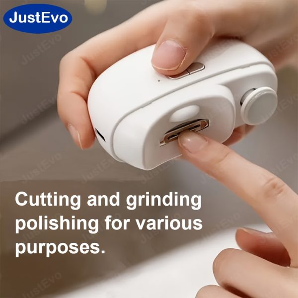 JUSTEVO Electric Nail Clipper - USB Rechargeable, 400mAh Lithium Polymer Battery, Ideal for Manicure, Nail Filing, Polishing & Shaping, Perfect Gift for Friends and Family