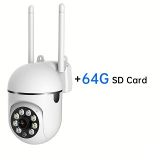 1080P FHD Night Vision Security Camera - Wireless Wi-Fi, 360° Pan/Tilt, Intelligent Motion Detection, Two-Way Audio, Push Notifications for Home Security Alarms
