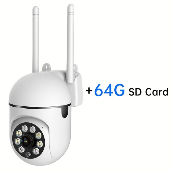 1080P FHD Night Vision Security Camera - Wireless Wi-Fi, 360° Pan/Tilt, Intelligent Motion Detection, Two-Way Audio, Push Notifications for Home Security Alarms