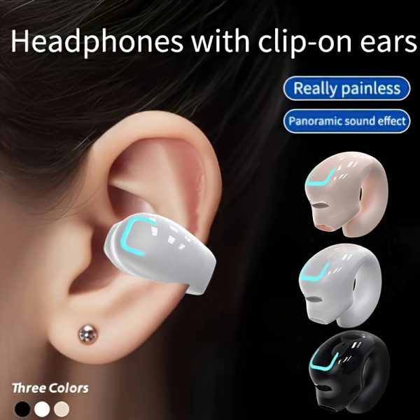 1pc Clip-on Headphones Comfortable Fit, Sports Running Music Video, Compatible with All Cell Phones